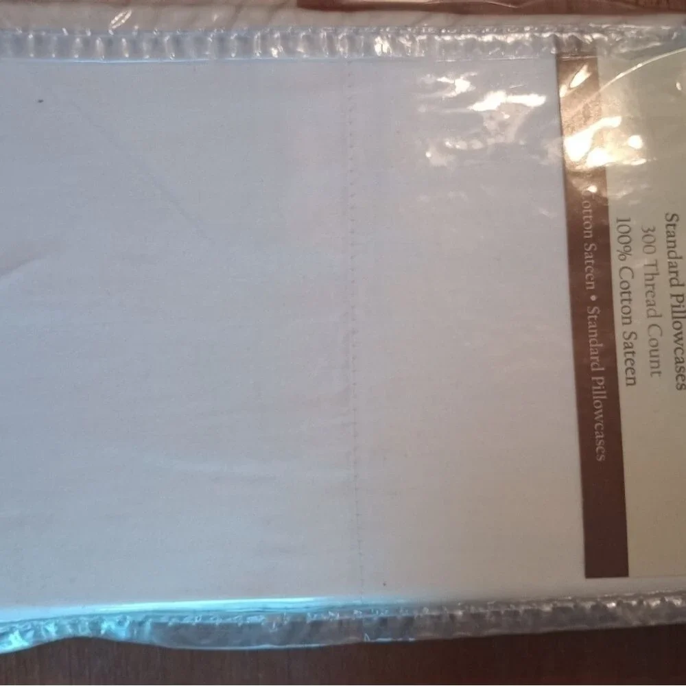 Imperial Collection Standard Pillowcases 100% Cotton Satin NWT